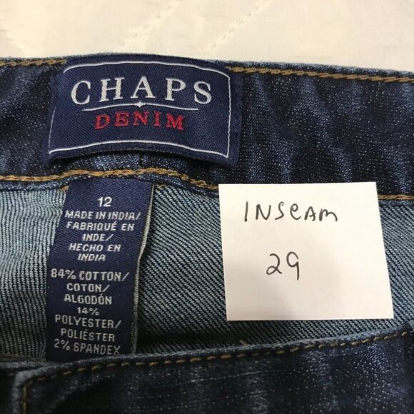 Chaps Denim blue jeans size 12 - Picture 2 of 4